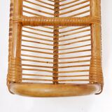 Vintage rattan magazine rack, Netherlands, 1960s