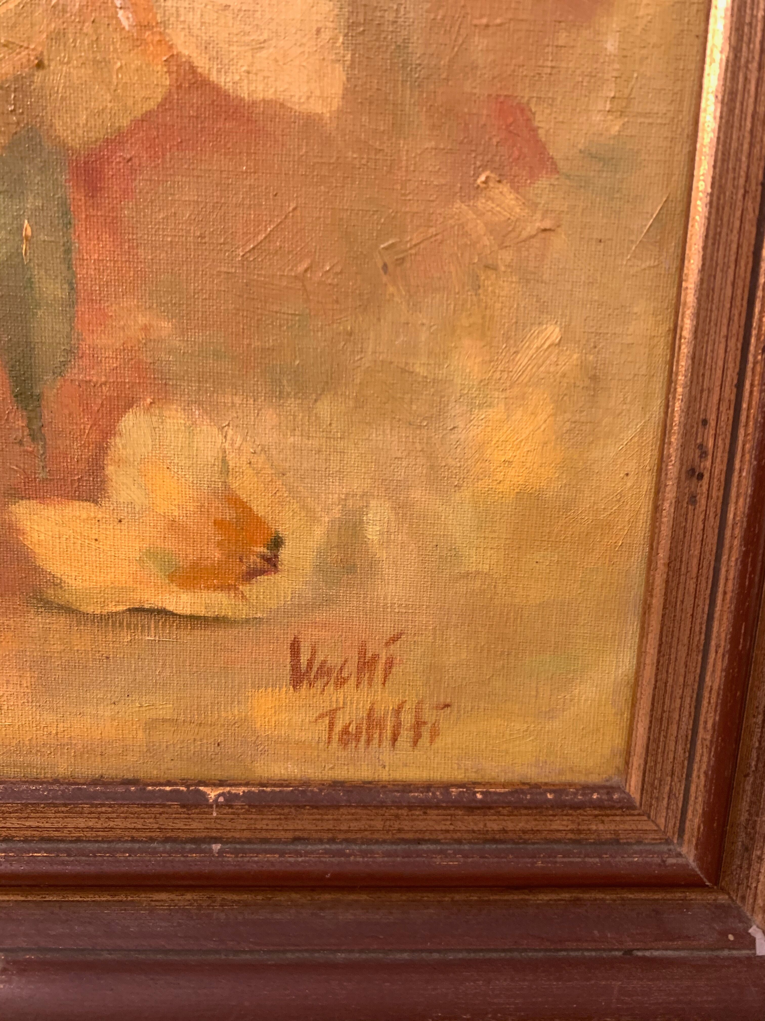 Tableau de Uschi, huile sur isorel encadrée