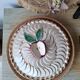 Pie dish in slipware - Apple patterns