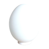 White opaline egg lamp, 70s