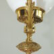 Suspension bronze brass and opaline / vintage