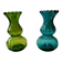 Pair of antique art deco glass vases
