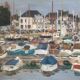 Gouache by Henri REITER (born in 1938). Normandy port.
