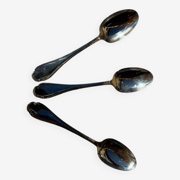 Set of 3 vintage Christofle pompadour spoons