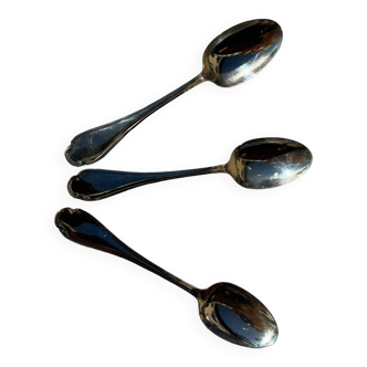 Set of 3 vintage Christofle pompadour spoons