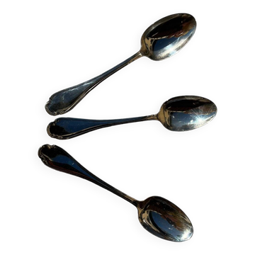 Set of 3 vintage Christofle pompadour spoons
