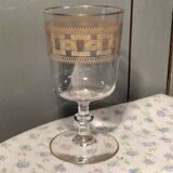 Baccarat glass model engraving 3458 enhanced with fine gold - 13.4 cm
