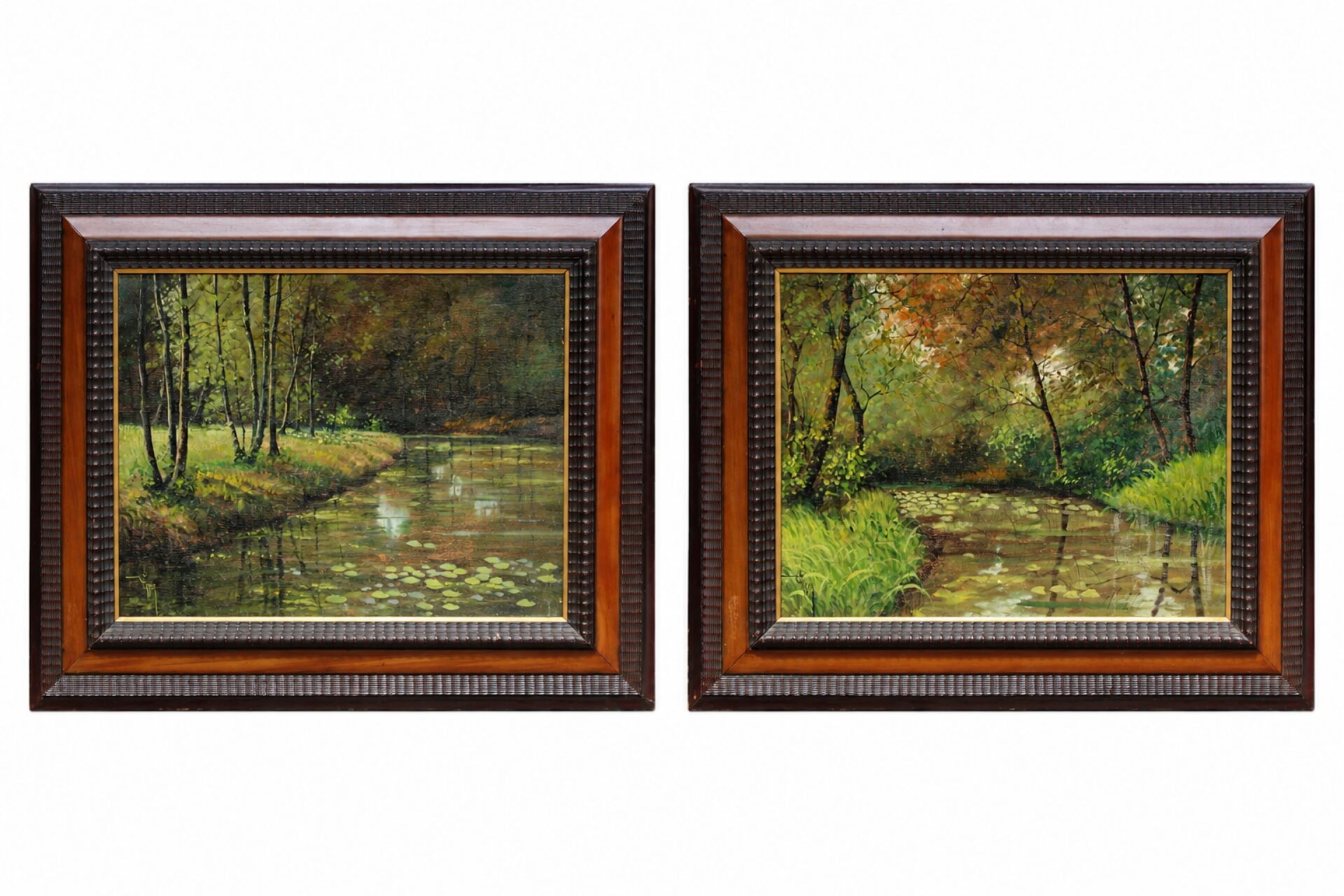 Paire de peintures Carlo Vason