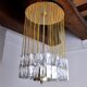 Venini ceiling lamp, cut glass, Italy, 1970