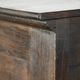English antique archive cabinet with oak roll-up door from the 20th century