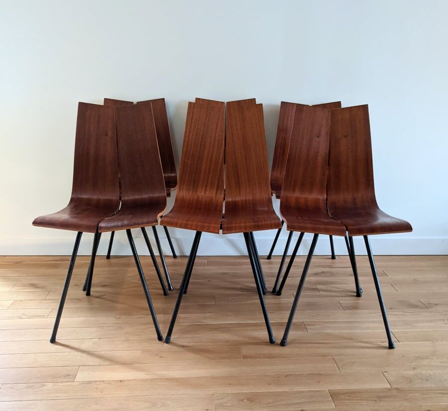 Set of 6 chairs Hans Bellmann model GA