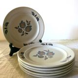 6 dessert plates from St Amand, "Sologne" model, in very good condition