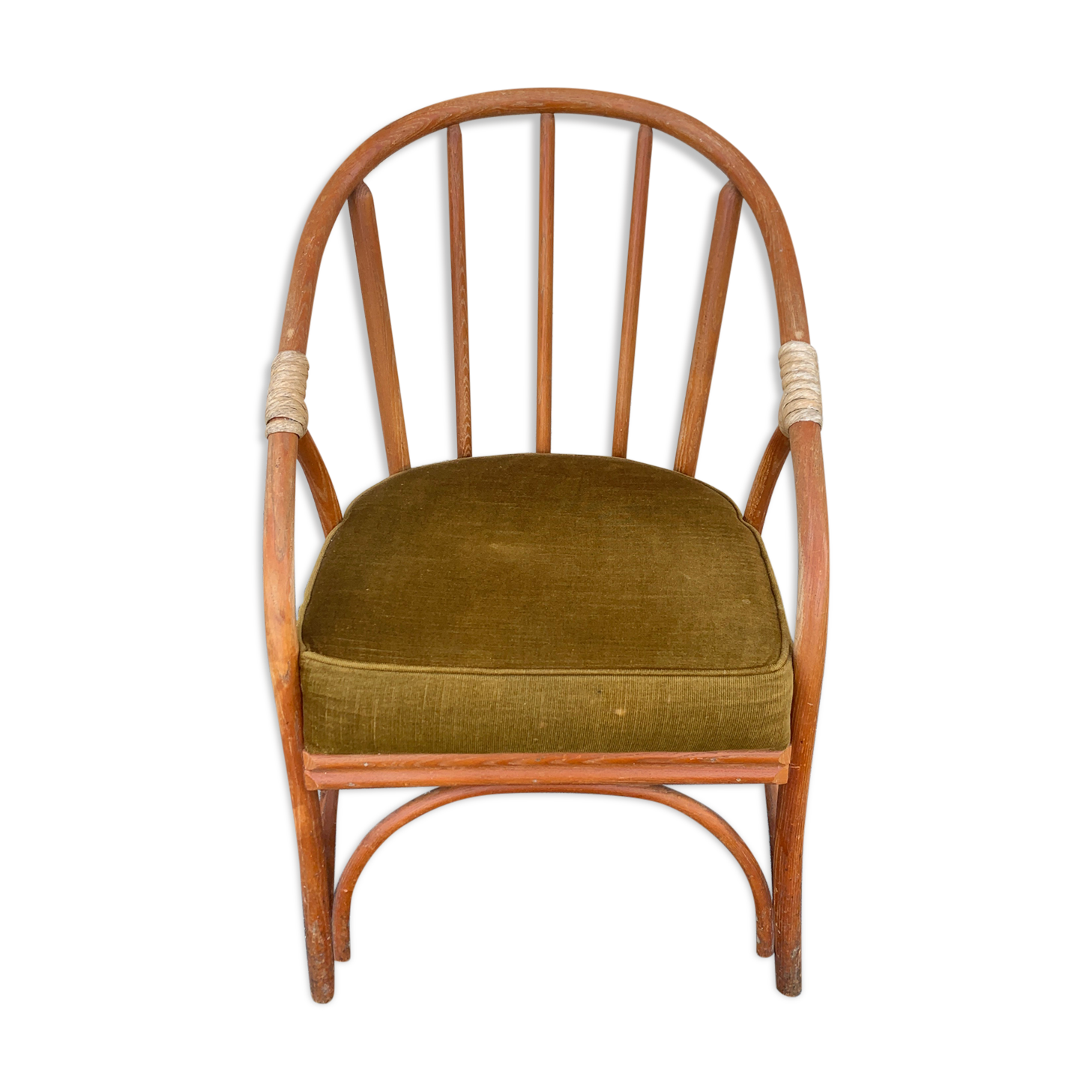Fauteuil rotin vintage, 1960