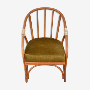 Vintage rattan armchair, 1960's