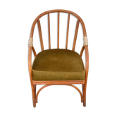 Fauteuil rotin vintage, 1960