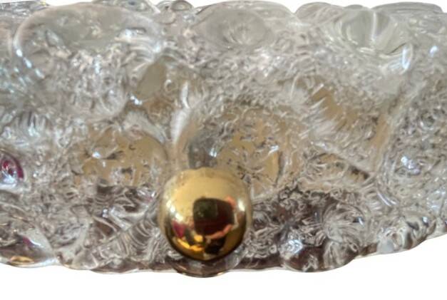 50 cm Murano glass and brass wall light - Egon Hillebrand. Germany 1970.