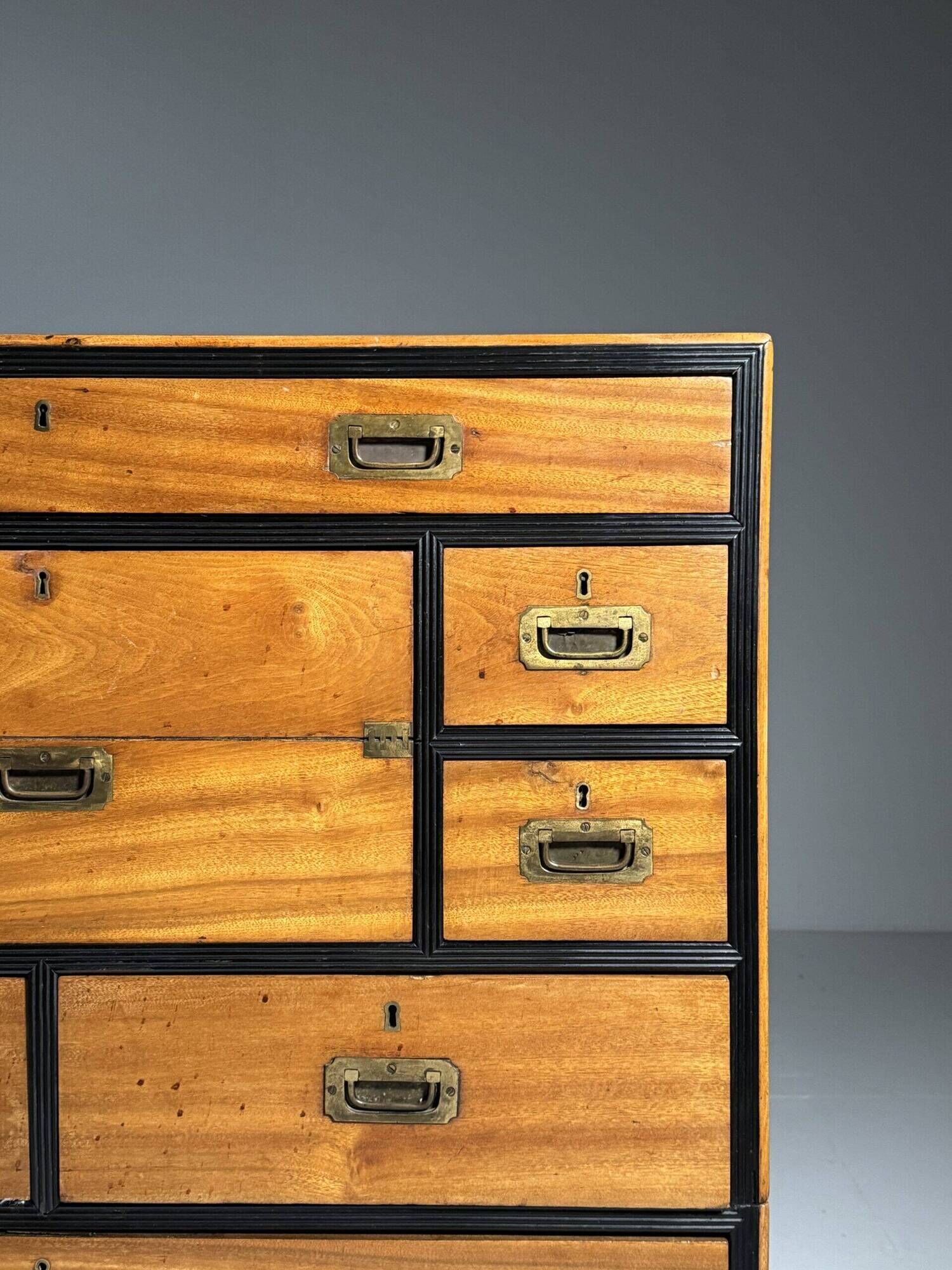 Campaign chest of drawers 19th century