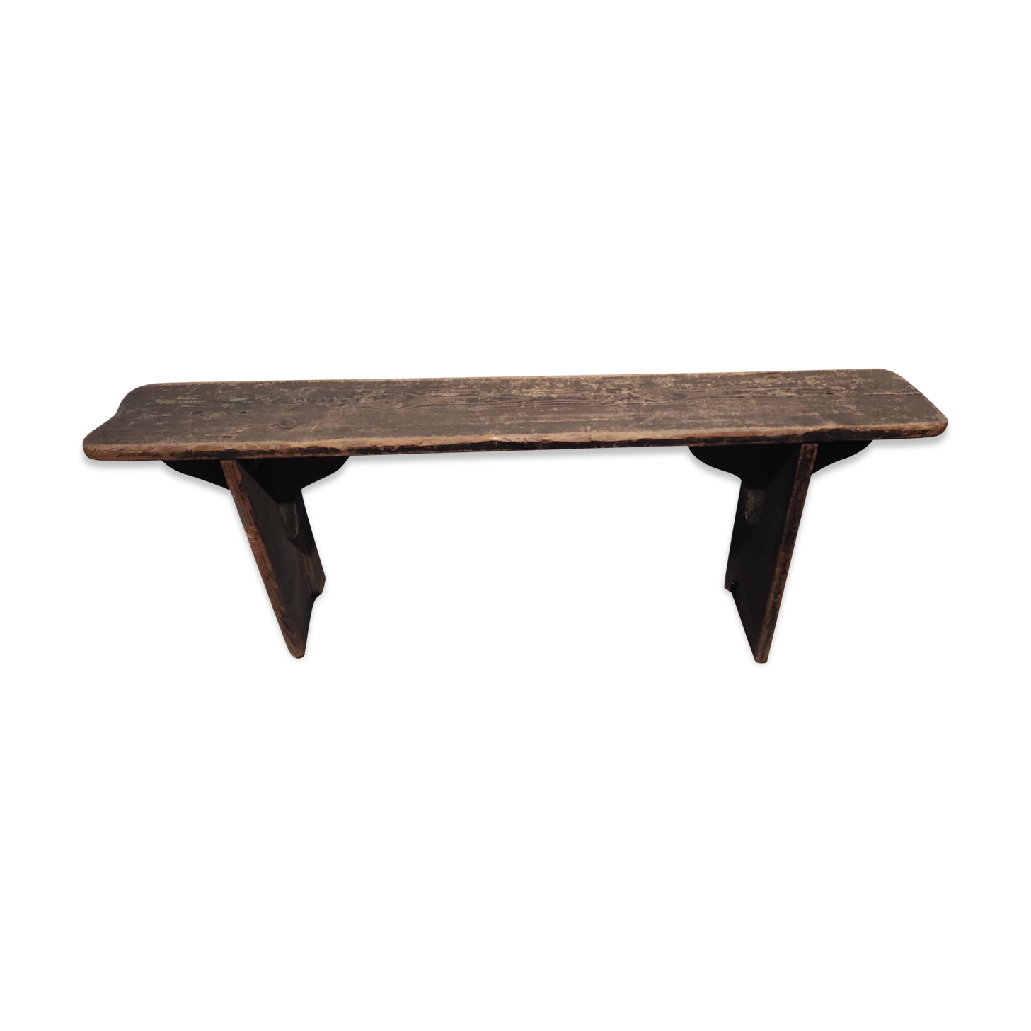Farm bench in black patinated fir