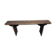 Banc de ferme en sapin patiné noir
