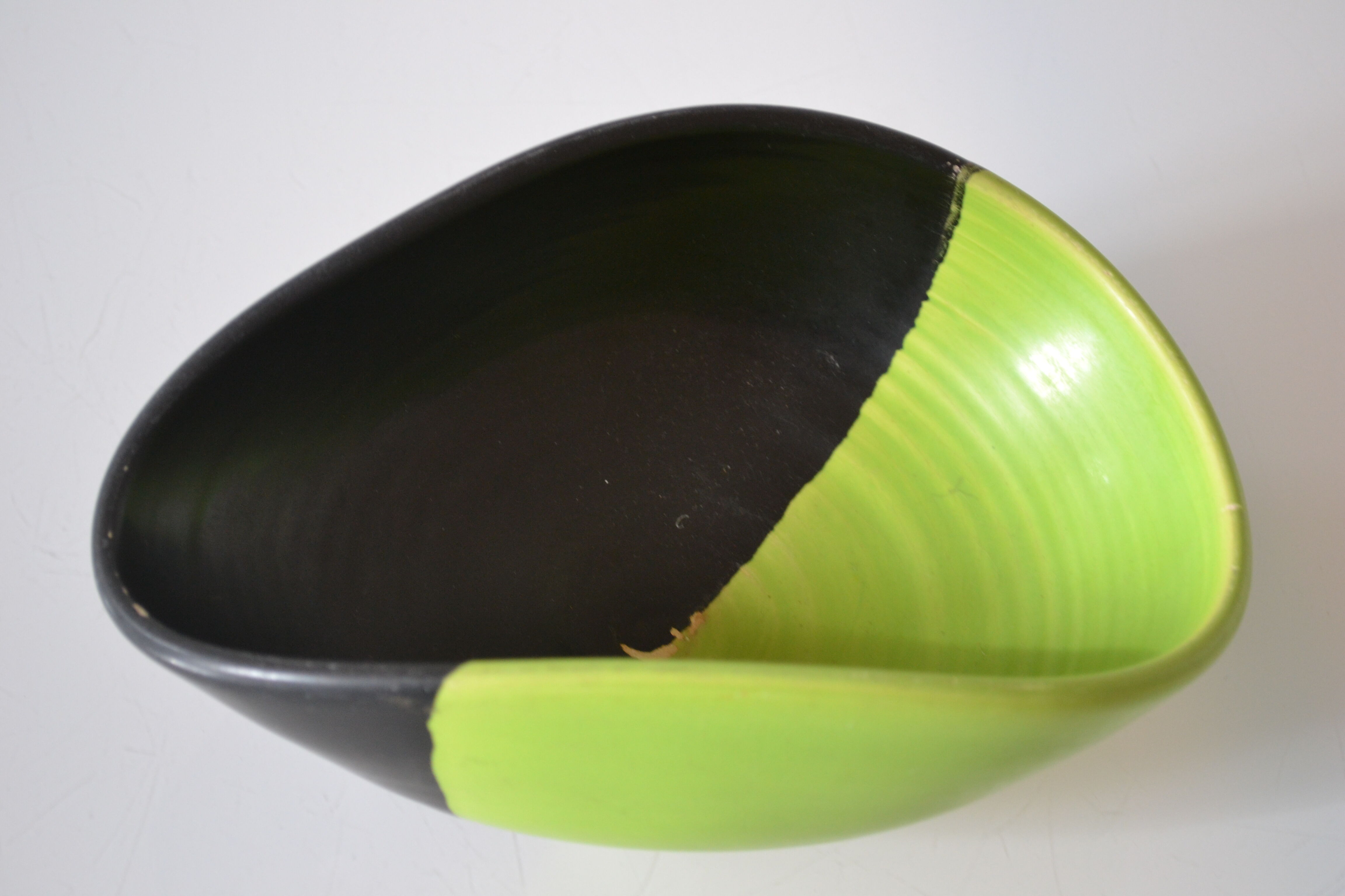 Vintage two-tone ceramic cup 50's