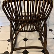 Bamboo and rattan rocking chair