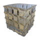 Glass cubic jar