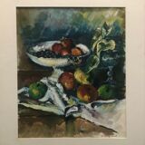 Tableau peinture ancienne nature morte XXe
