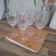 Verres à vin vintage en verre ciselé