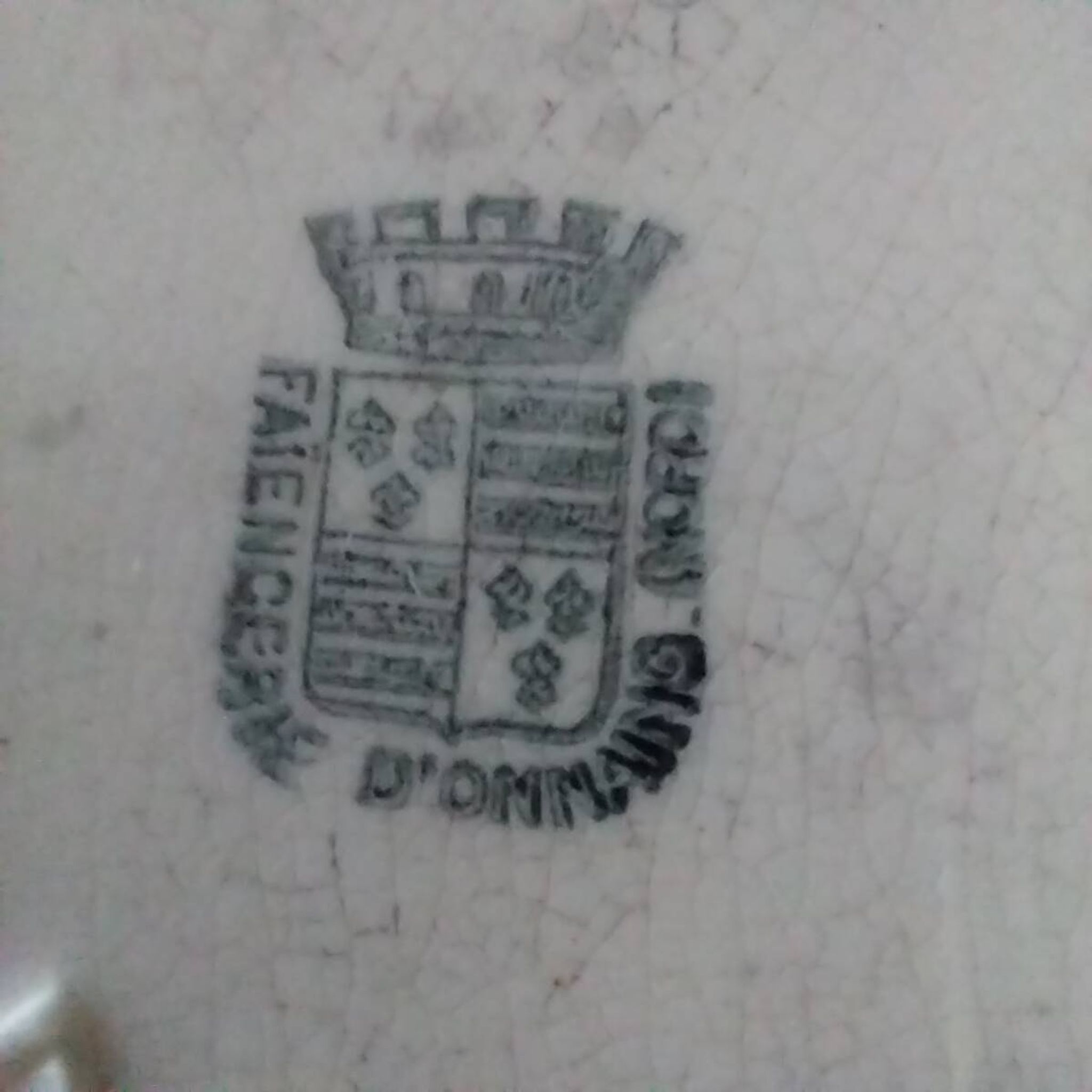 Grand plat terre de fer Onnaing Nord modèle Moisson