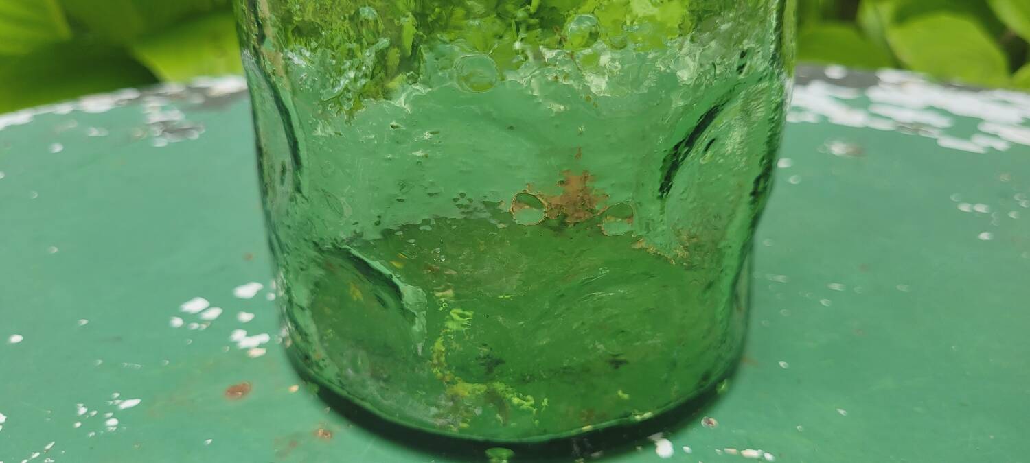 Carafe verre bullé 70's