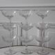 Set of 9 champagne glasses in crystal engraved XIXth