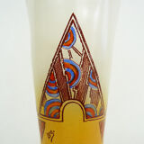 Art Nouveau vase by Leg with geometric patterns