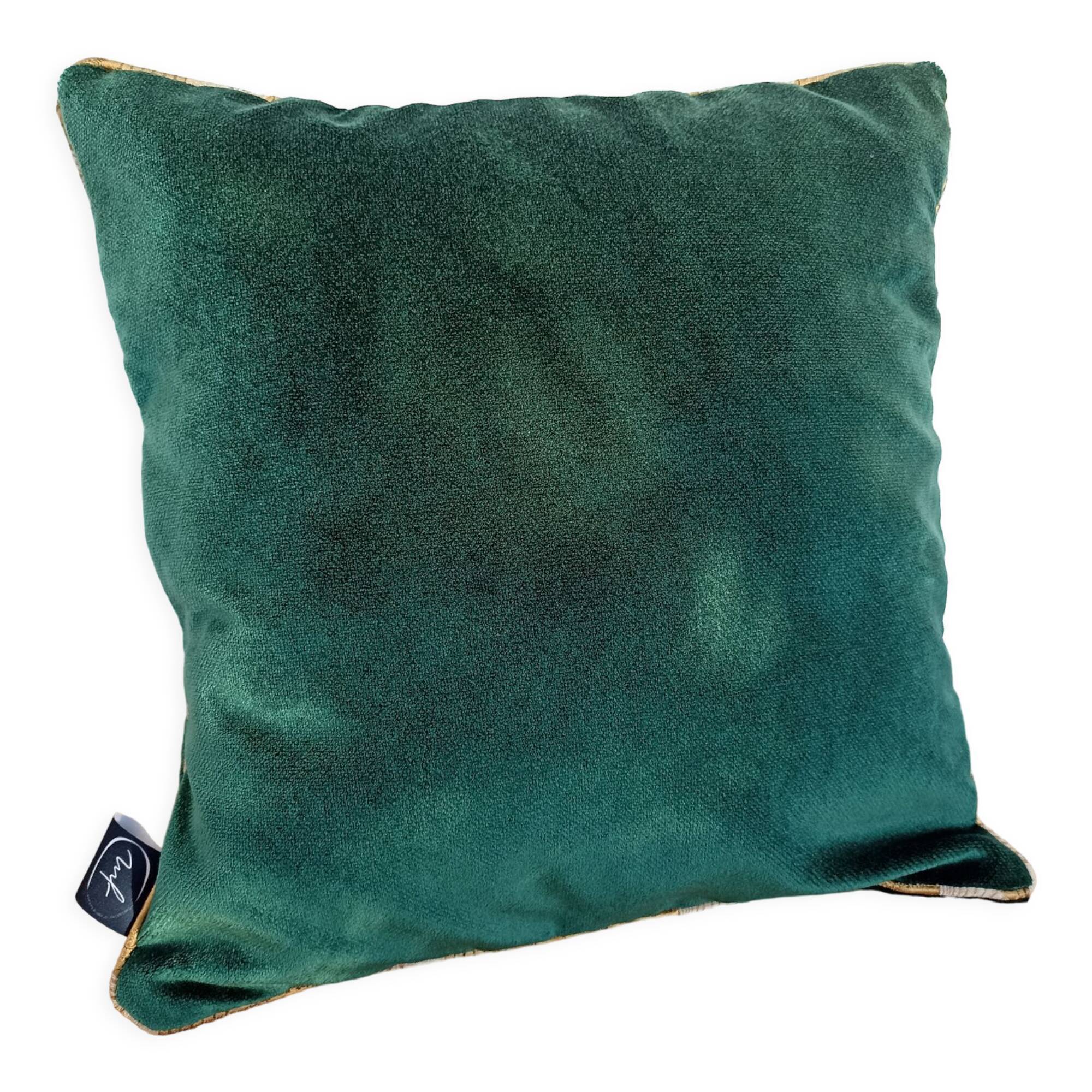 Coussin velours 40x40 couleur vert