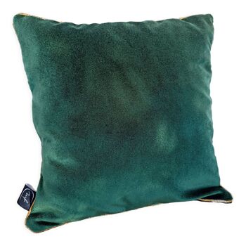 Velvet cushion 40x40 green color
