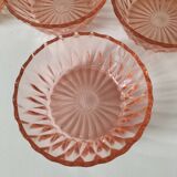 Orange pressed glass cups