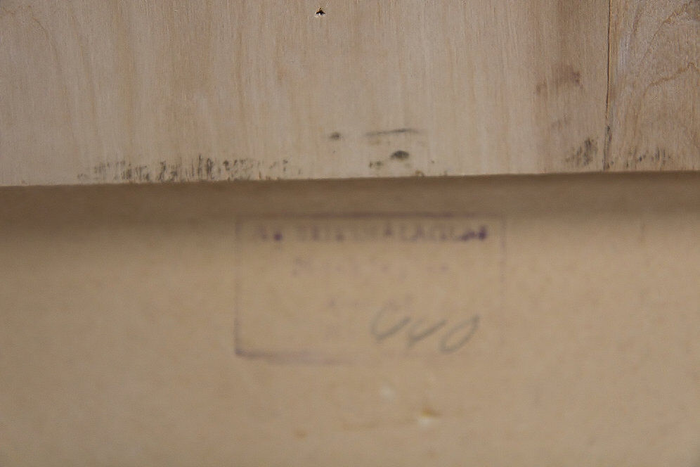 Miroir scandinave en acajou, Eriksmåla Glas, Suède, 1950, 73x54cm