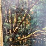 Tree landscape in the forest, oil on canvas