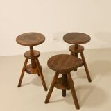 Set of 3 carpenter's screw stools