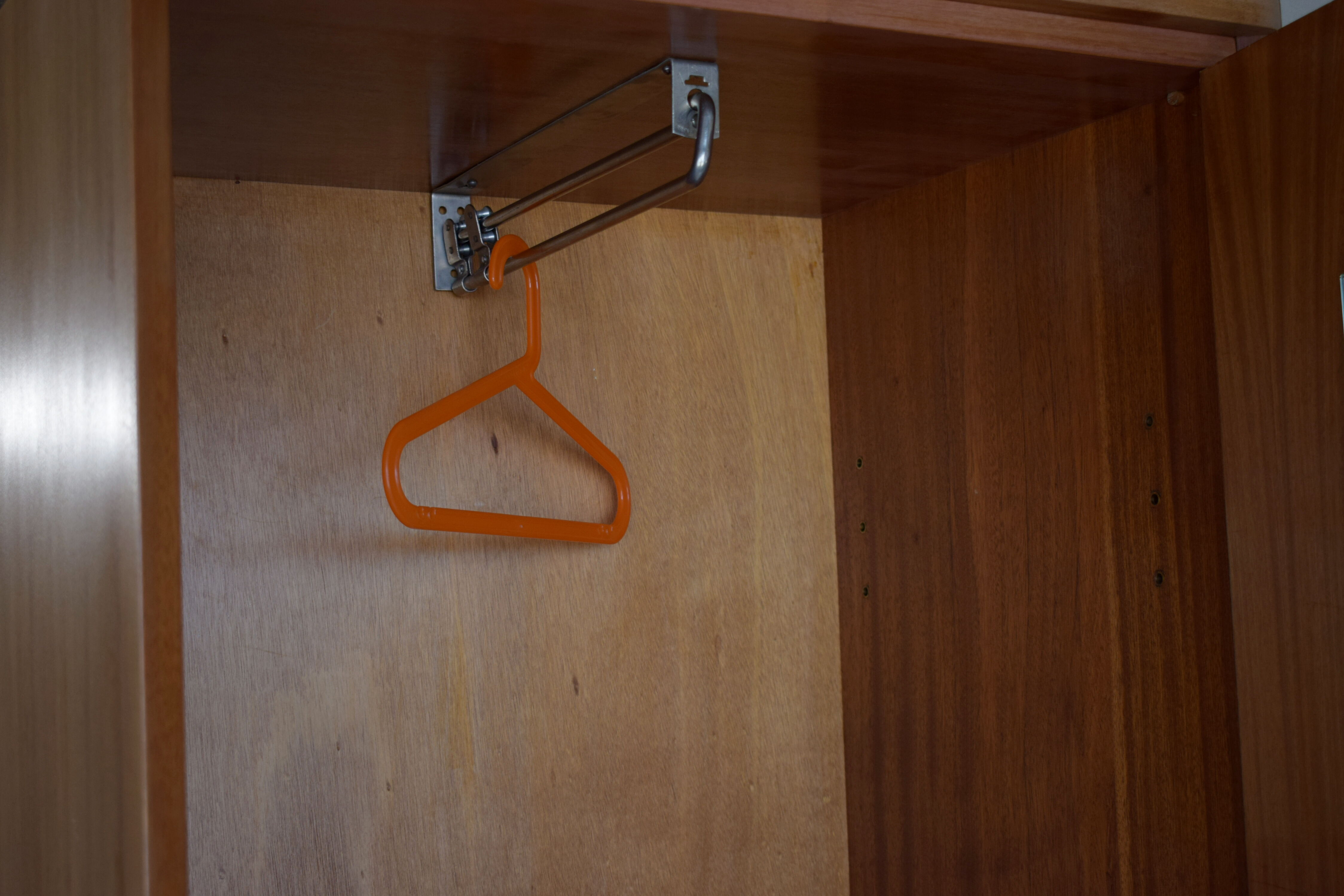 Parisian wardrobe in natural blond mahogany from the 1960s