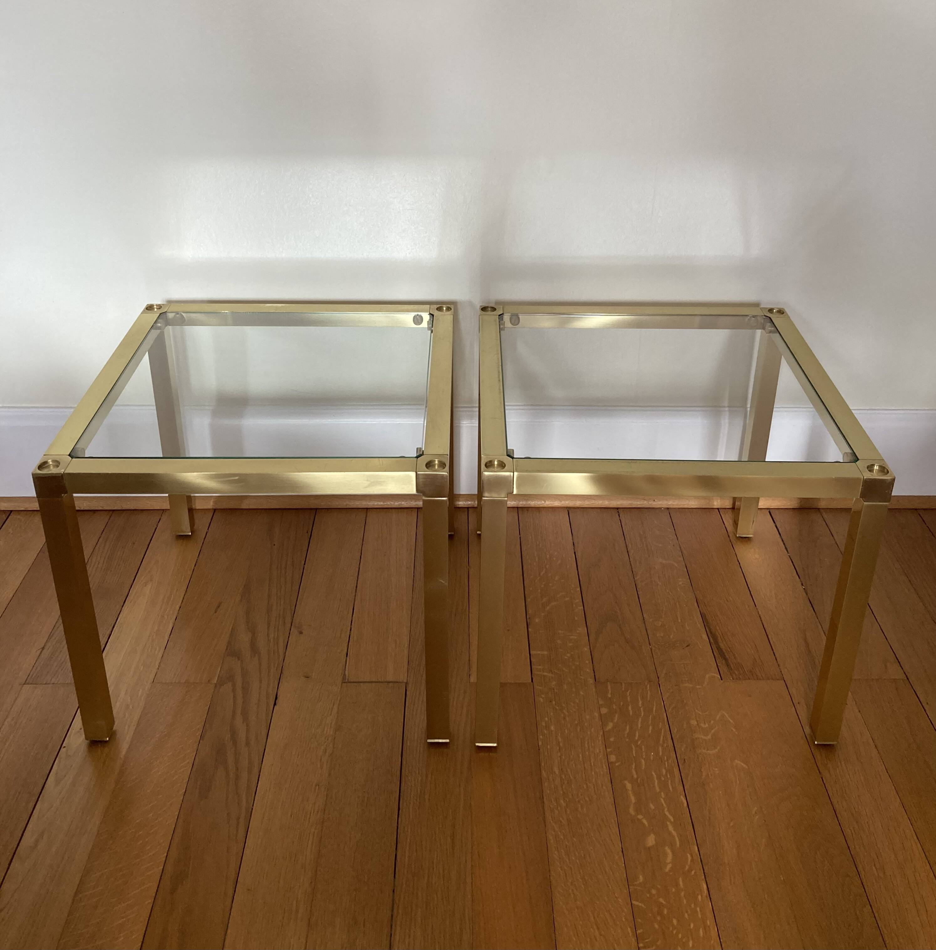 Pair of stackable coffee tables from the 80s