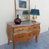 Louis XV chest of drawers in rosewood marquetry