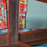 Vintage industrial stool made of recycled sheet metal