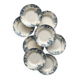 8 “Marie Louise” ironstone soup plates from Saint Amand and Hamage