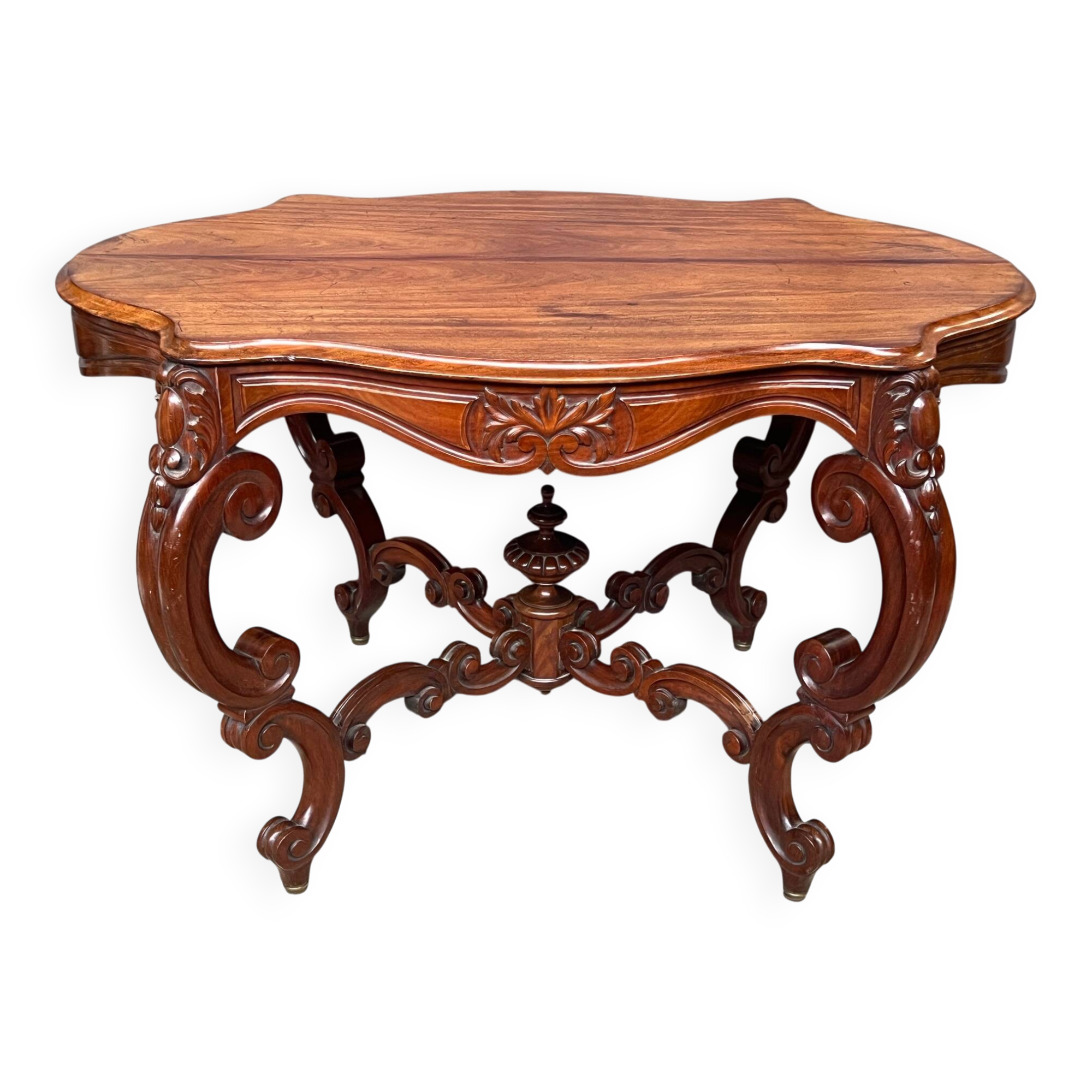 Table d'appoint victorienne antique. Bois de rose massif.
