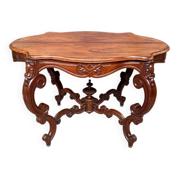 Table d'appoint victorienne antique. Bois de rose massif.