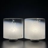 Idra table lamps in Murano glass by Rosanna Toso for Leucos, Italy, 1980s, set of 2