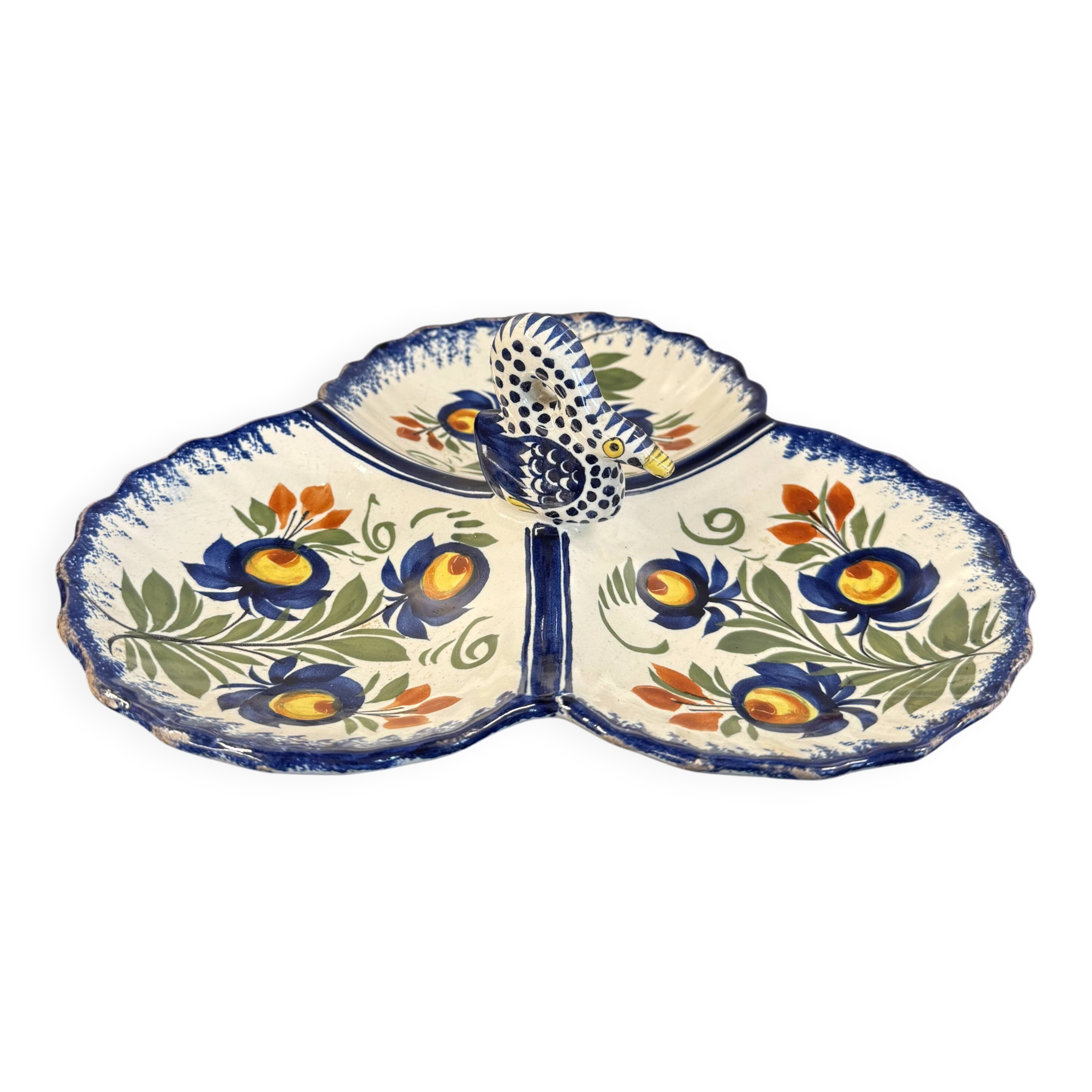 Henriot Quimper earthenware aperitif server