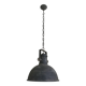 Large round sheet metal pendant light