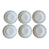 Antique flat earthenware plates from Saint-Amand (North)