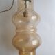 Large vintage brown glass hanging lamp